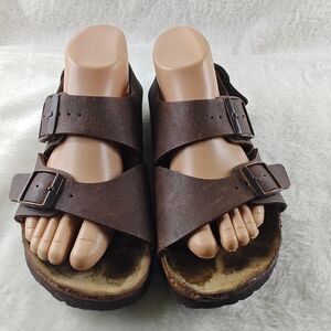 Betula by Birkenstock Milano Brown Slingback 2-Strap Sandals EU 37 US 6-6.5